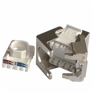 Модуль Keystone, RJ45, экранированный, кат.8.1, без шторки, 180 градусов